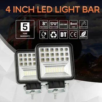 

126W Mini LED Work Light Bar Spotlight Led Bar Offroad 12V 24V LED Light Bar for Truck Off Road 4X4 4WD SUV Tractor Boat Car ATV