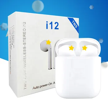 

2020 New i12 TWS Bluetooth Earphone 5.0 mini Wireless Headsets Bass stereo in ear Earbuds for iPhone Android Xiaomi PK I11