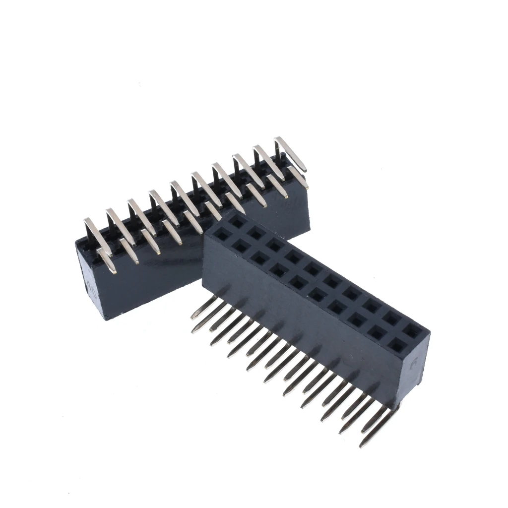 100 шт. шаг 2,54 мм 2x10 Pin 20 Pin Угол Женский двухрядный изгиб коннектор