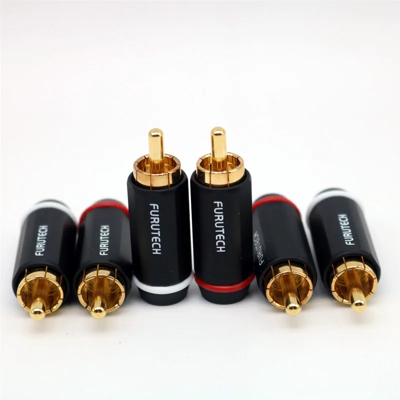 4 шт. DIY HIFI XSSH Аудио Видео кабель переменного тока 7 мм позолоченный разъем RCA