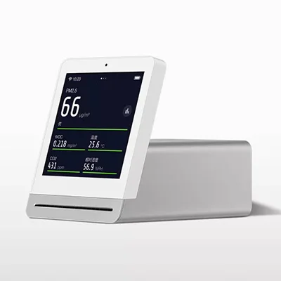 Xiaomi Mijia прозрачный травяной воздушный детектор 3," IPS сенсорный экран полный монитор PM2.5 приложение управление Крытый Открытый детектор воздуха - Цвет: White