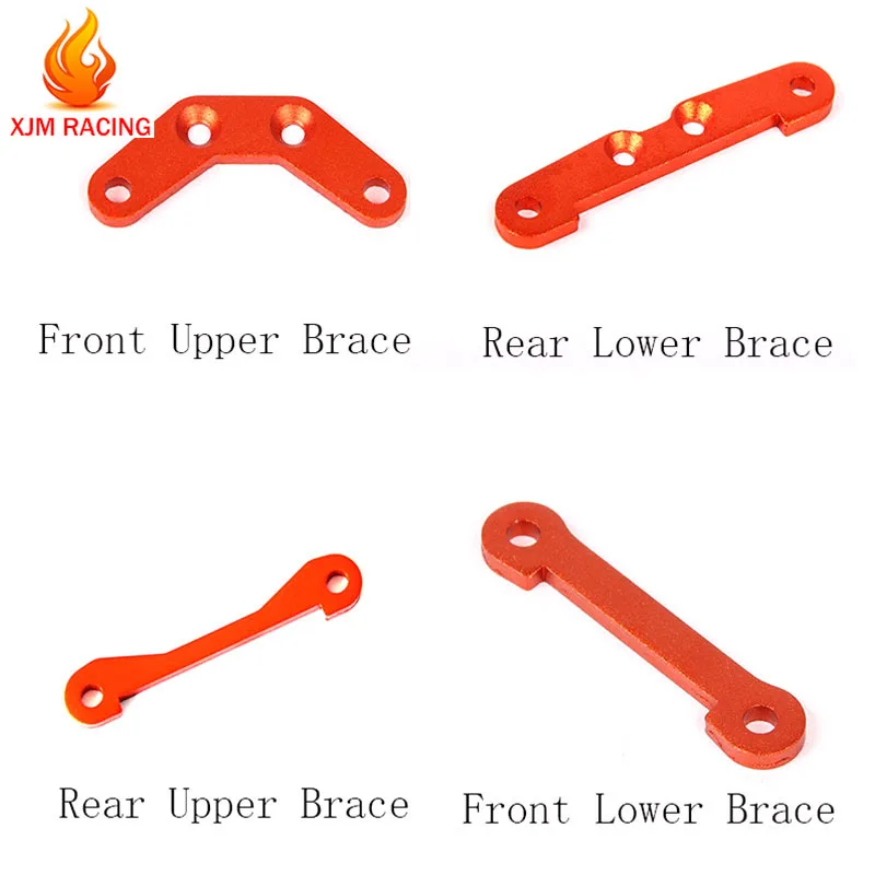 

RC CAR Metal Front or Rear Upper or Lower Brace Bracket Kit for 1/5 HPI Rofun Baha KM ROVAN BAJA 5B 5T 5SC TOYS PARTS