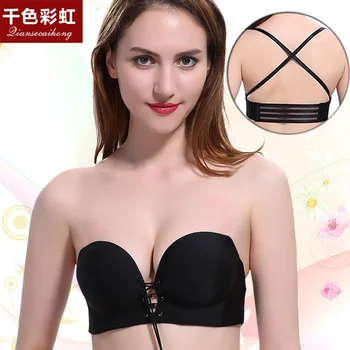 

Lala Goddess One-Piece Drawstring Underwear Adjustable NB Wireless Pull B Cross Beauty Back Bra