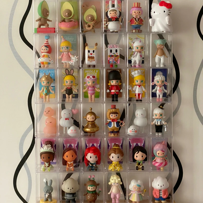 Toy Storage Box Anime Figure Rack Dustproof Transparent Plastic Single Display Cabinet Doll Organizer Gifts for Child and Friend
