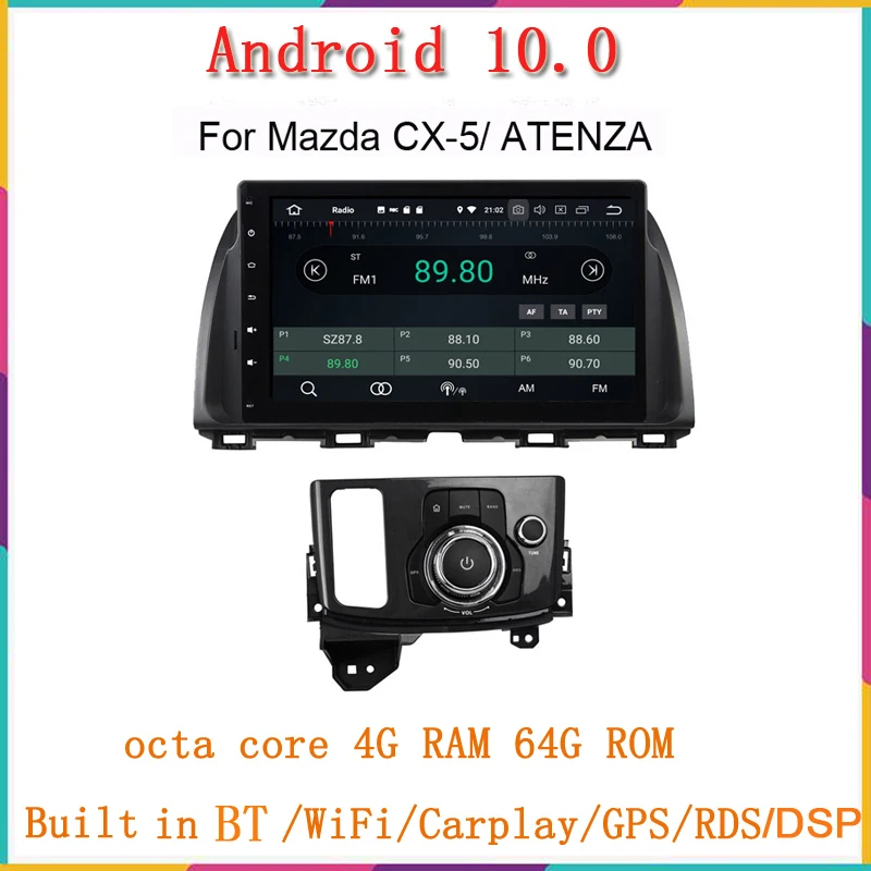 10 1 &quotAndroid 0 автомобильный dvd плеер для mazda CX 5 2016 2017 с GPS wifi Восьмиядерный 4G RAM 64G ROM