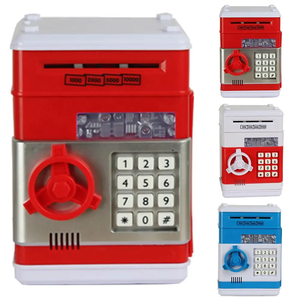 

Piggy Bank Toy Classic Safe Design Password Storage Box Figurines Coin Cash Money Saving Box Miniatures Vintage Home Decor