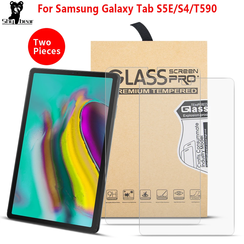 

Tempered Glass Film for Samsung Galaxy TAB S6 10.5 2019 S4 S5E T720 T860 T835 T590 Tempered Guard 2PCS Screen Protector CASE