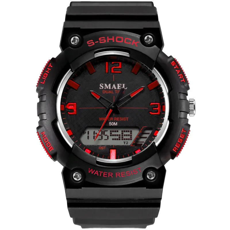 Relogios masculino SMAEL мужские часы белые спортивные часы светодиодный цифровой 50 м водонепроницаемые повседневные часы S Shock мужские часы 1509 мужские часы - Цвет: 1539-3