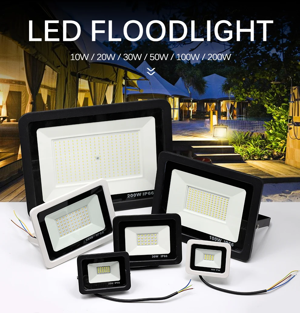 adjustable spotlights LED Spotlight 220V 10W 20W 30W 50W 100W LED Floodlight Waterproof IP66 Wall Outdoor Lighting Spot Light. usb spotlight