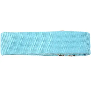 

New Fashion Yoga Accessories Waist Adjustable Fitness Leg 180CM Stretch Training Strap D-Ring Cotton Belt Buckle Blue