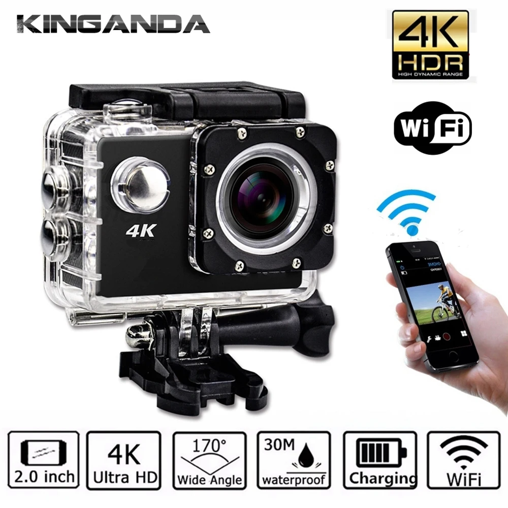 Профессиональная экшн камера видеонаблюдения 4K UHD Wi Fi FHD 1080P|Любительские