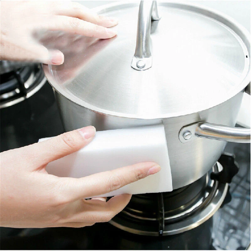 

10PCS Melamine Sponge Dishwashing Sponge Magic Sponge Eraser Melamine Cleaner Eco-Friendly White Kitchen Magic Eraser 10*6*2cm E