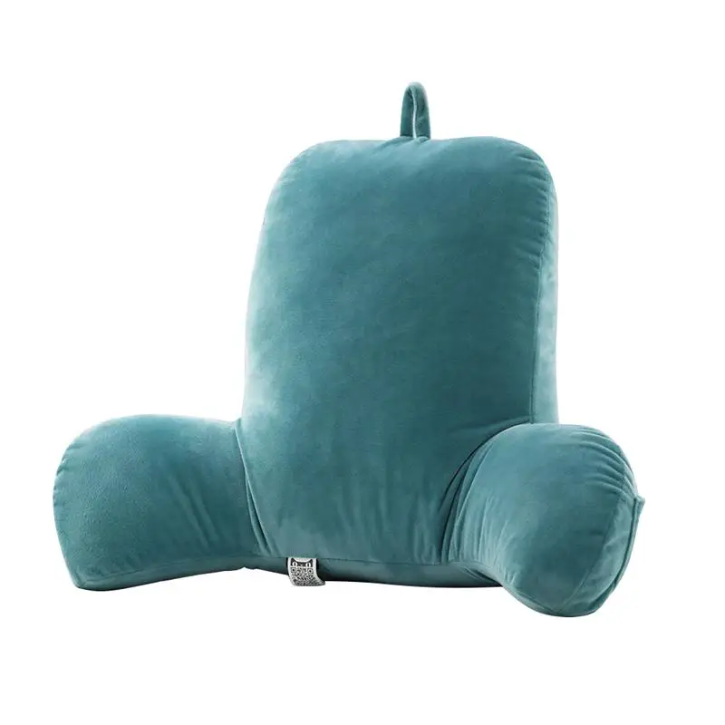 Green Comfortable Back Support Cushion Sofa Rest Lumbar Cushion Plush Fabric Reading Cushion Throw Pillow for Pregnant Woman Home - Цвет: Green