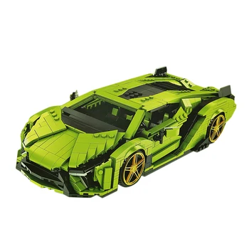 

1133Pcs Static Version MOC Supercar Racing Car Bricks Small Particle DIY Building Blocks Model For Children Education Toys-Green