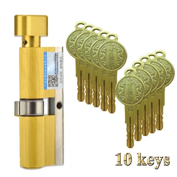 

Door Cylinder lock 65 70 75 80 90 100 105 110 115mm Cylinder Colorful Key Anti-Theft Entrance Brass Knob Security door lock