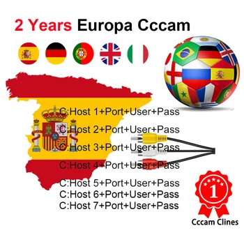 

2020 stable cccam clines for Europe spain portugal Poland Satellite tv Receiver 7 lines WIFI FULL HD DVB-S2 Oscam ccams Support
