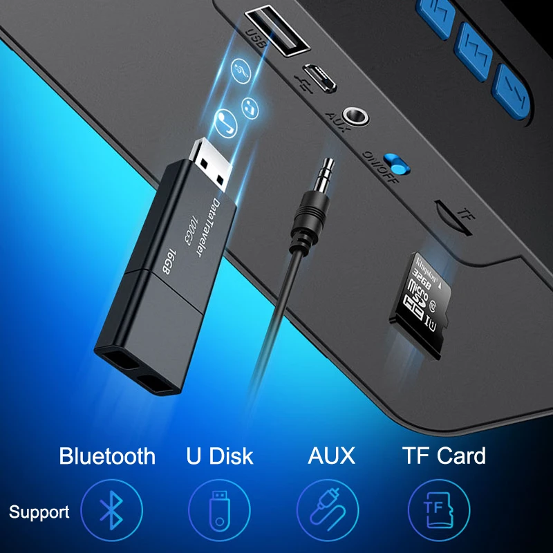 Bluetooth динамик портативный Колонка громкий с микрофоном Музыкальная Коробка