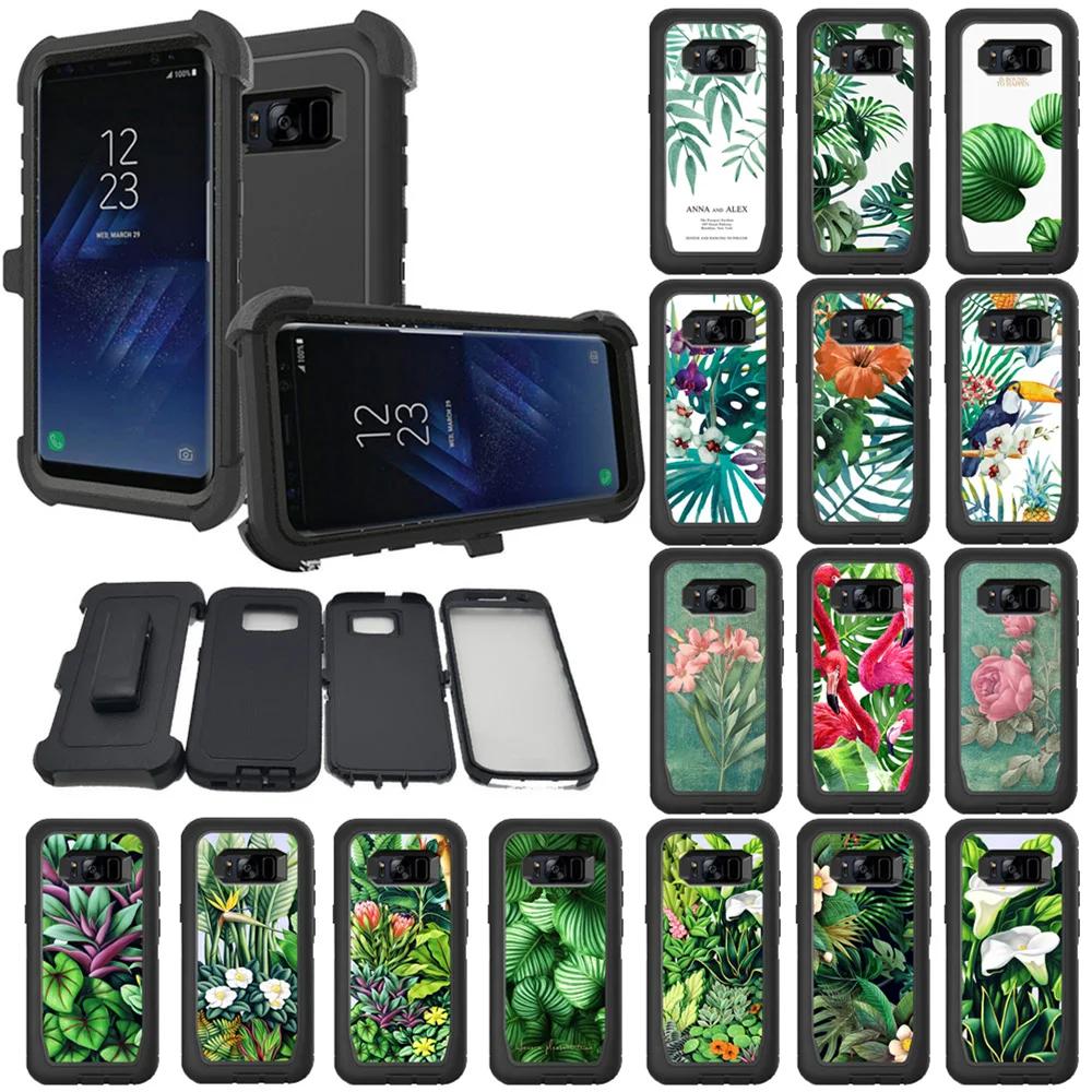 Floresta Tropical Plantas Verdes Flor Prote o Completa Preto Prova 