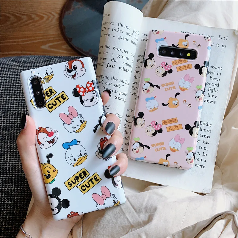 

Cute Cartoon Case For Samsung Galaxy S10 5G S8 S9 Plus Soft Silicone IMD Phone Cases For Samsung Note 10 Plus 8 9 Glossy Cover