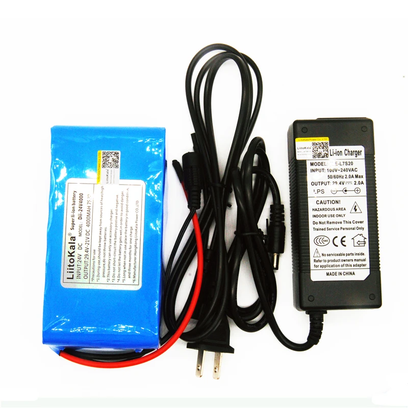 Liitokala 24V4000mah перезаряжаемая литиевая батарея 7S2P 18650 29,4 V 4ah литий-ионный bms аккумулятор светодиодный источник питания