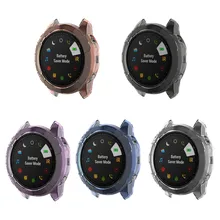 TPU Transparent Full Cover Case for Garmin Fenix 6X Smart Watch Anti-Scratch Screen Anti-Scratch Protective Housing Shell Case