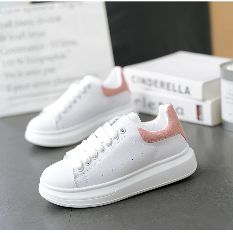 New Designer Wedges White Shoes Female Platform Sneakers Men Tenis Feminino Casual Female Man Shoes Leather Shoes