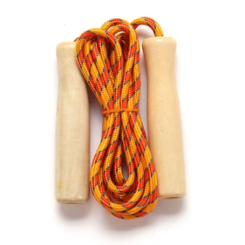 

Hot Selling Skipping Rope Wooden Handle Skipping Rope 2.5M for Students Fitness Training Sport Game