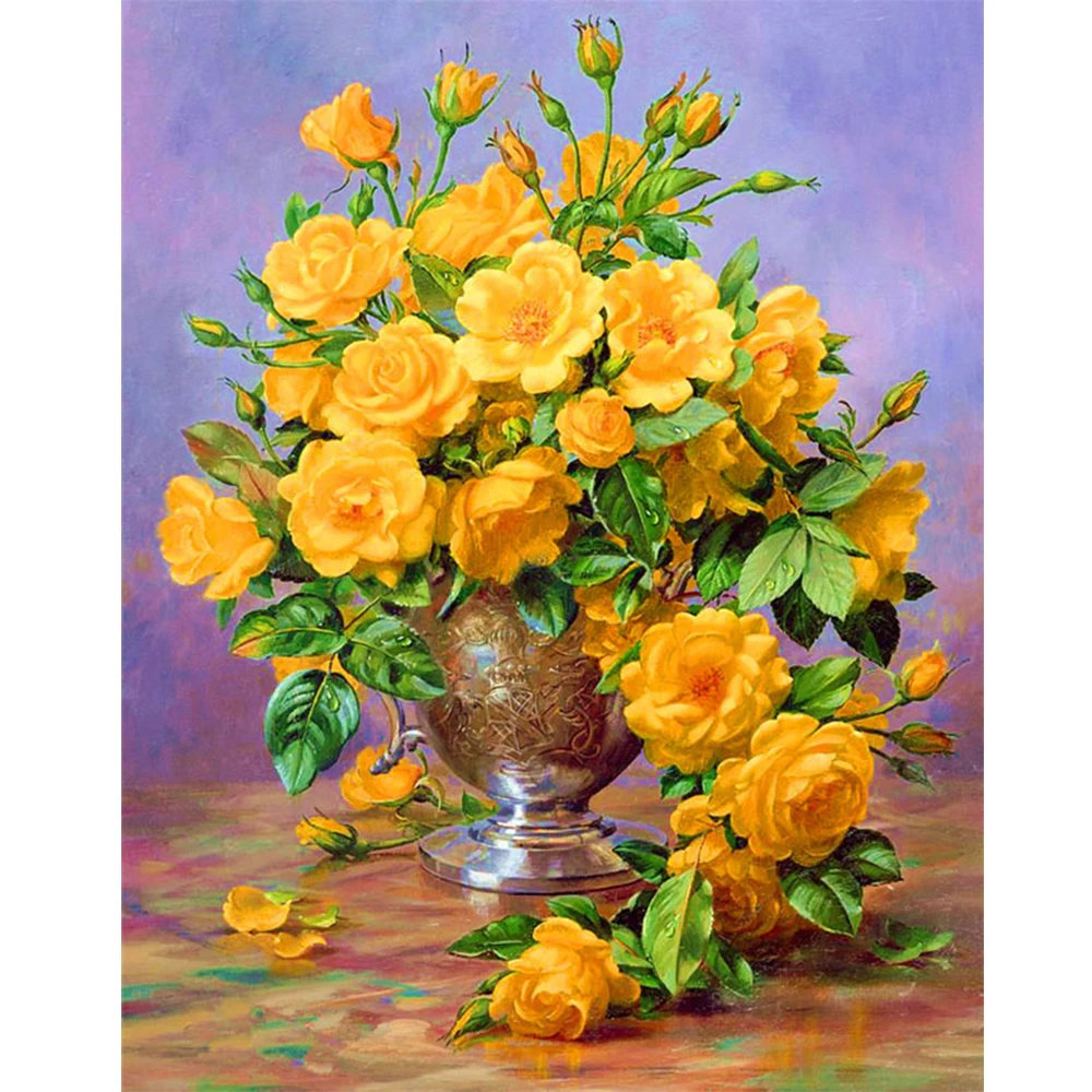 30 x 40cm DIY 5D Diamond Painting Kit Flower Resin Decor Mosaic Embroidery Cross Stitch Craft Home Wall Diamond-painting | Дом и сад