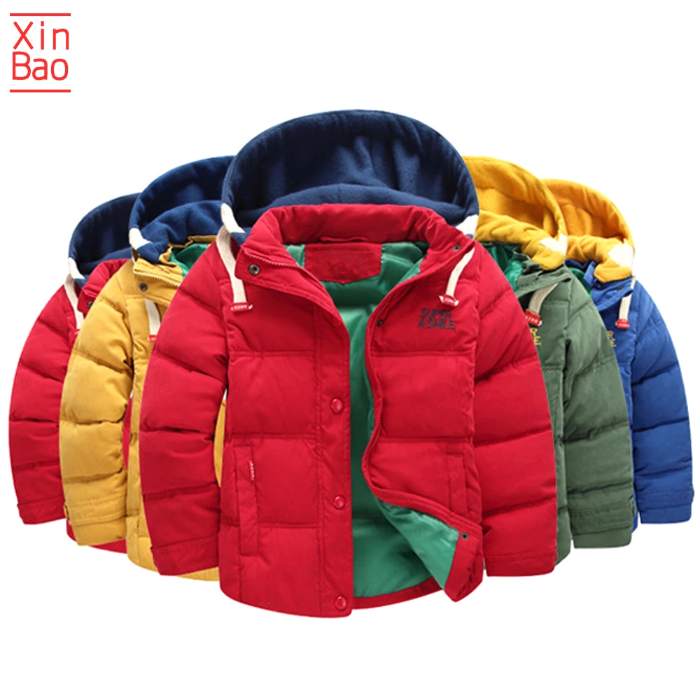 Детская хлопковая куртка с капюшоном XINBAO для мальчиков и девочек 3-11 лет