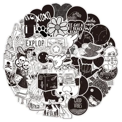 10/30/50pcs Minimaliste Bande Dessinée Graffiti Autocollants Esthétique BRICOLAGE Scrapbooking Portable Guitare Réfrigérateur Imperméable À L'eau Cool Autocollant Jouet D'enfant 