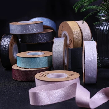 

10yards 10mm/16mm/25mm Silver Herringbone Ribbon for Wedding Christmas Party Decor DIY Bow Craft Card Gifts Wrapping Supplies