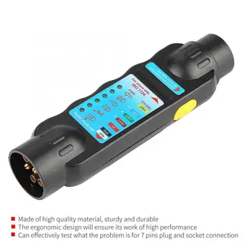 

Atrailer lock 12V 7-Pin Car Truck Trailer Plug Socket Tester Wiring Circuit Light Test Tool trailer latch Trailer Accessories