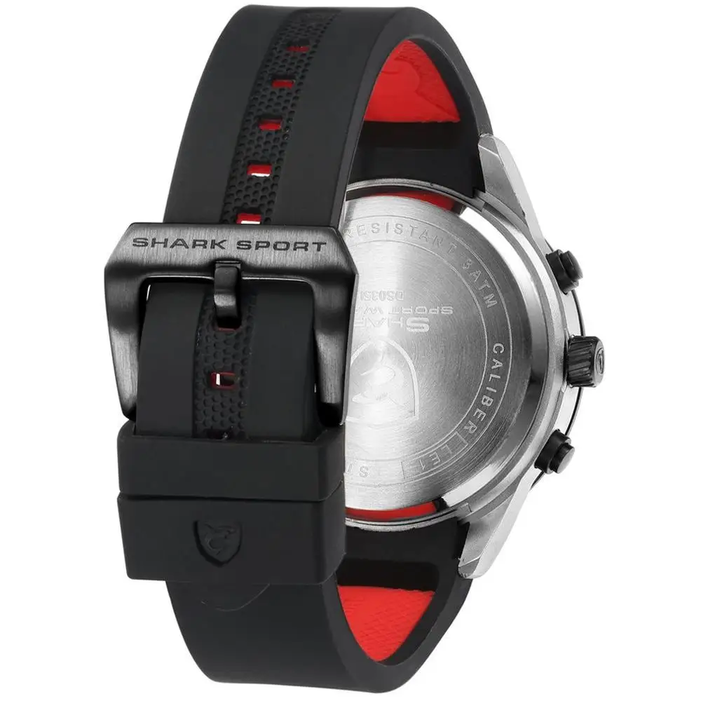 Акула спортивные часы 3ATM водостойкие будильник светодиодный цифровой дисплей наручные часы черный силиконовый бренд Relogio Masculino часы/SH578