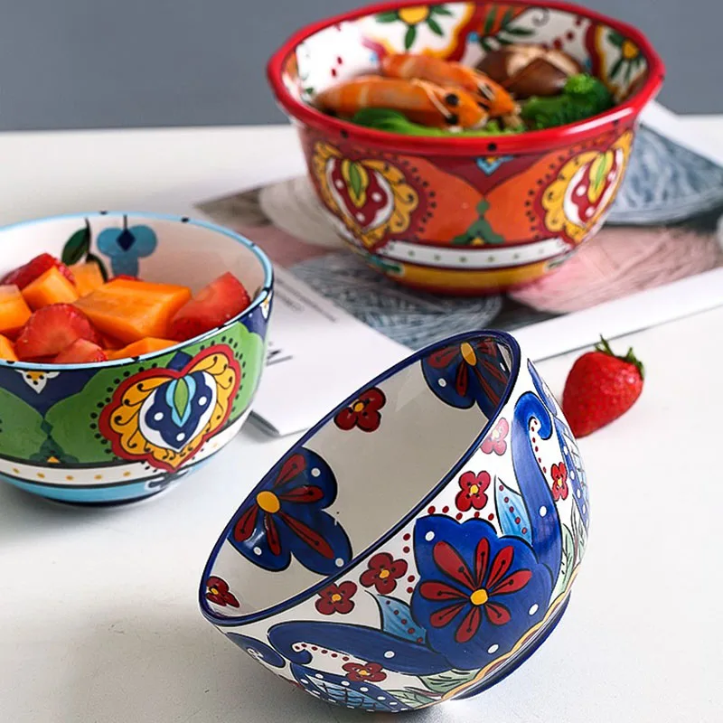 Ceramic Rice Bowl Vajilla Cocina Kitchen Tableware Bowls Household Bowl