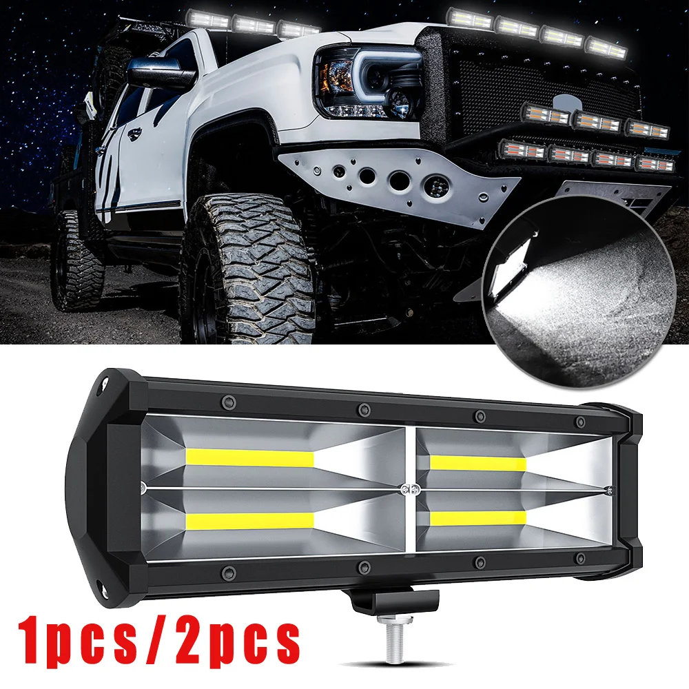 1 шт./2 шт. 9 дюймов 9 V-30 V 144W фары для автомобилей SUV внедорожный COB светодиодный рабочий свет бар пятно светильник 9600LM 6000K Белый ATV 4X4 светодиодный рабочий светильник