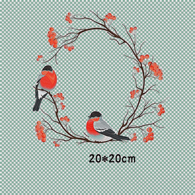 Iron on Flower Bird Patches for Clothes DIY T-shirt Heat Transfer Vinyl Ironing Stickers Print Applique Thermal Press | Дом и сад