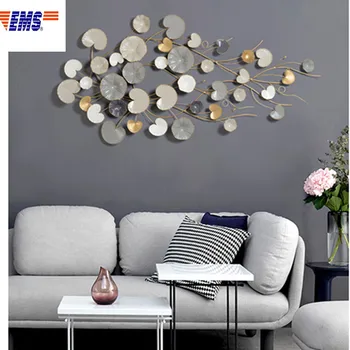 

EUROPEAN STYLE IRON ART PENDANT CREATIVE SIMULATION DICHONDRA REPENS WALL ACCESSORIES FASHION STEREOSCOPIC HOME ORNAMENTS X1884