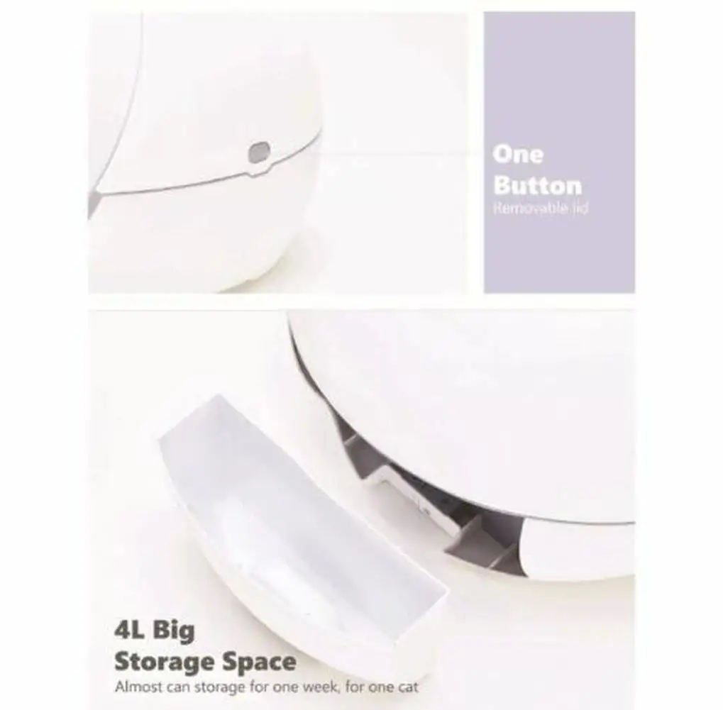 Automatic Self Cleaning Cat Litter Box Cat Sandbox Closed Tray Toilet Rotary Training Detachable Bedpan Smart Cat Litter Box