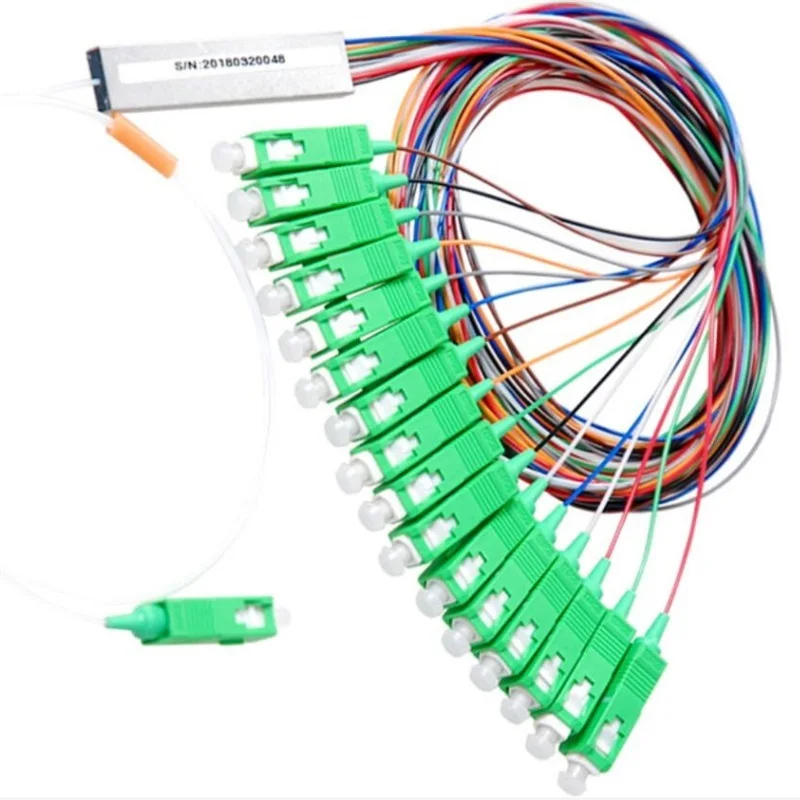 10 шт./лот одномодовый волоконно-оптический G657A1 ПВХ 1 0 м FTTH 9 мм Мини ПЛК-сплиттер 1x16