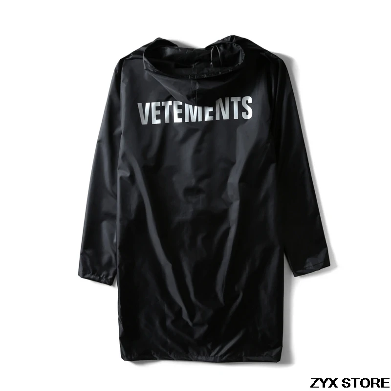 Высокое качество Vetements плащ в Сеульском гараже распродажа Водонепроницаемая длинная куртка пальто буквы Vetements плащ