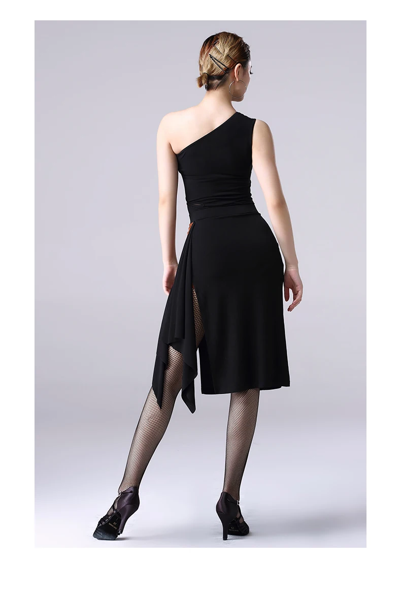 New Latin Costumes Ballroom Dance Competition Dresses Latin Black Shirts Standard Dance Latin Shirts Women Dance Wear DQS2510