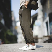 Maden мужские ретро темно-синие луч ноги пот брюки осенние трикотажные брюки чистый цвет брюки мужские