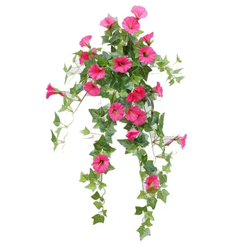 

Shop use Artificial flowers 65.5cm Wall Morning Glory Vine Hanging Plant