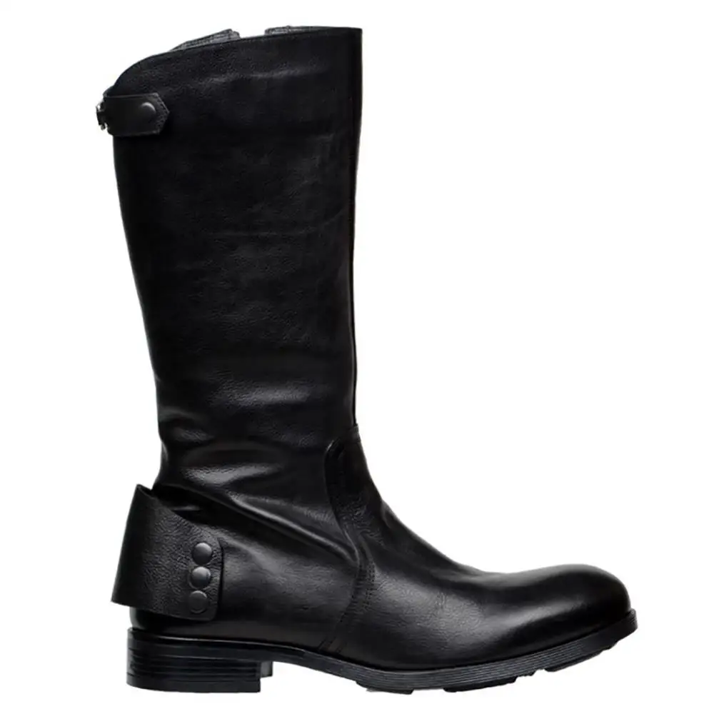 Men's knee high zipper boots Clearance