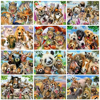 

Evershine Full Square Diamond Embroidery Animals 5D DIY Diamond Painting Kit Cross Stitch Mosaic Rhinestone Picture Crafts Gift