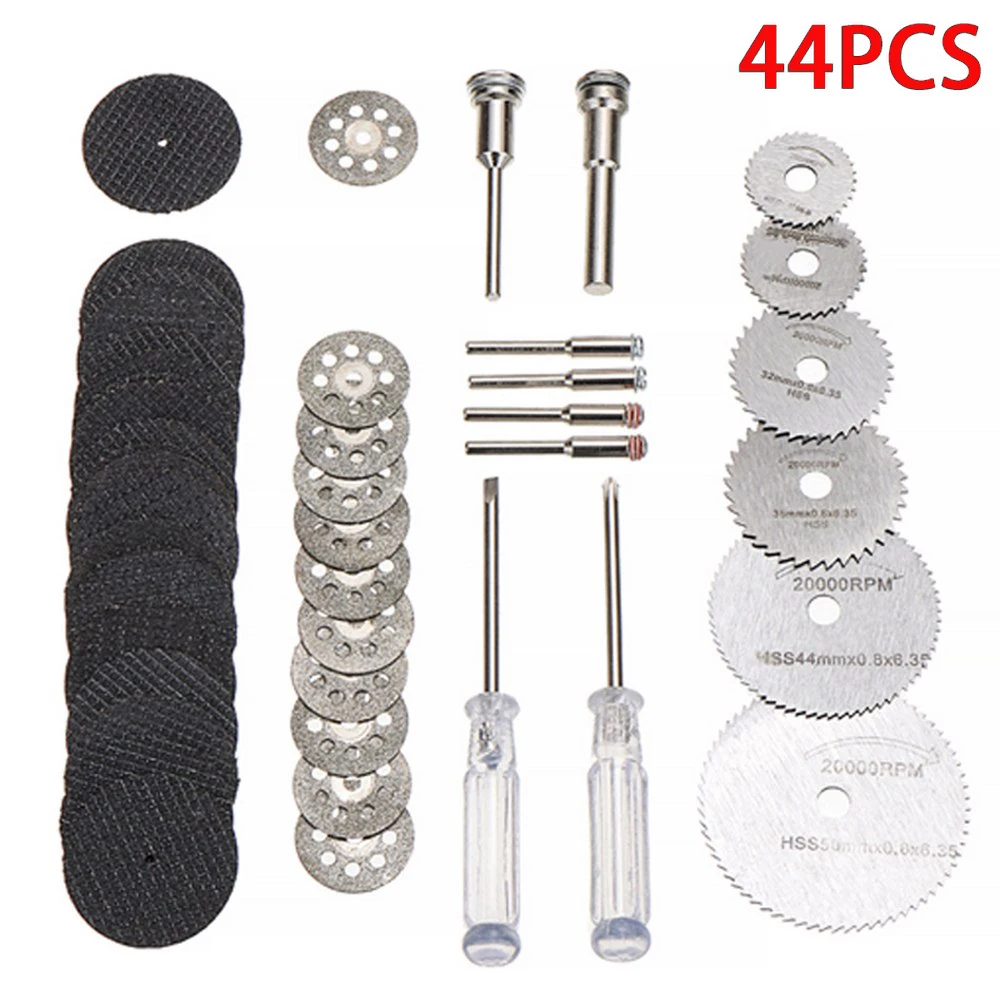 

Diamond Cutting Saw Blade 44PCS High Speed Steel Multi-type Circular Saw Blade Set Resin Electric Grinder Cutting Wood Slicer