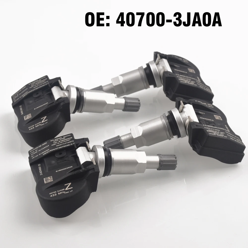 4 Pcs Car Tire Pressure Monitor Sensor Tpms 407003ja0a 407003ja0b For