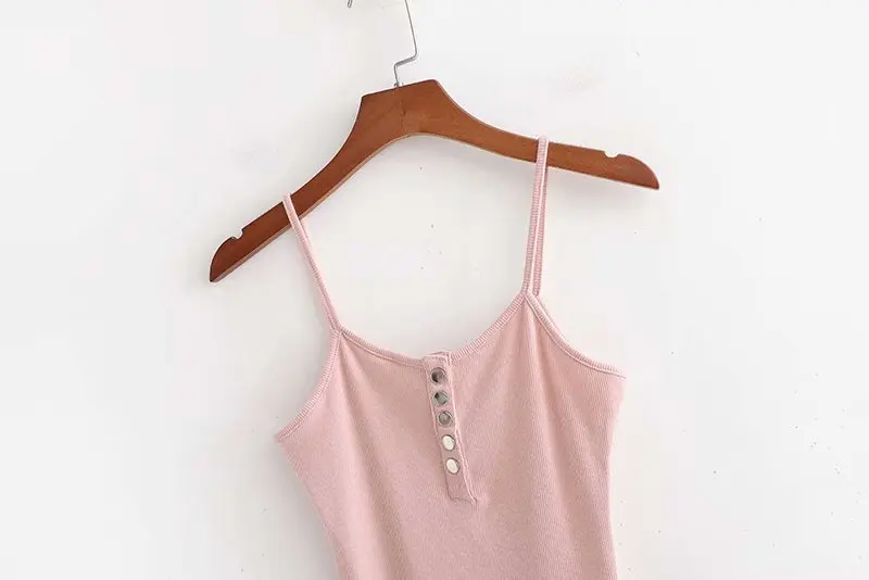 Candy-color Rib Knit Bodysuit Women Spaghetti Strap Sexy Tops Summer Playsuit Body mujer XDWM2957