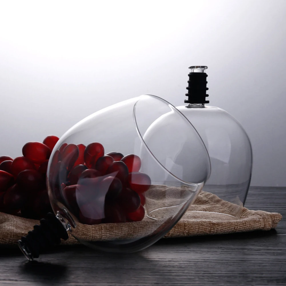 Креативная стеклянная бутылка для вина, барная посуда 500 мл, прозрачный графин для питья вина, стеклянная чашка, пробка для бутылки вина, барные инструменты