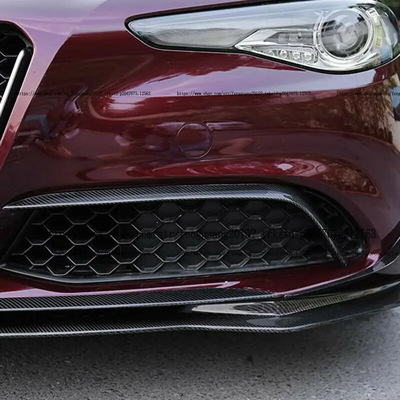 Для Alfa Romeo Giulia углеродное волокно Передняя Нижняя решетка литья спойлер автомобильные аксессуары модификация автомобиля